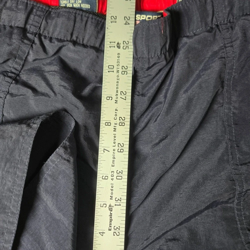 Vintage Polo Sport Ralph Lauren Swim Trunks Mens Large Navy Blue Red Mesh Liner
